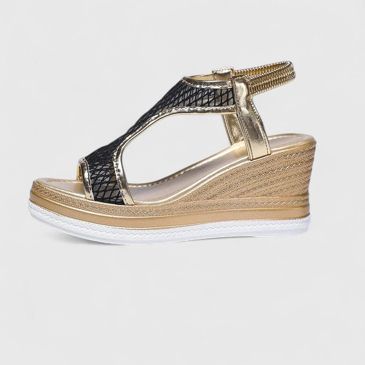 Stylish orthopedic women's sandals, shock-absorbing for walking & posture correction.