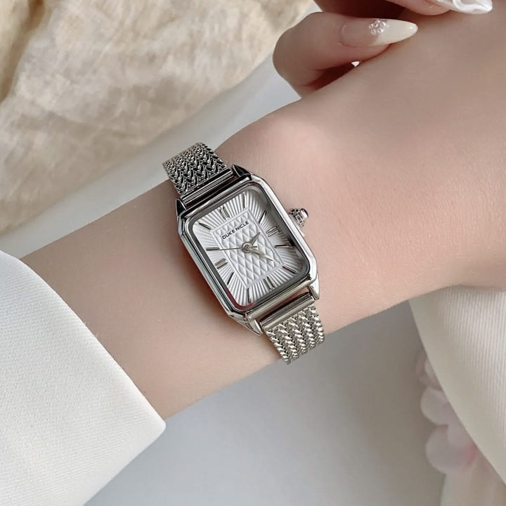Elegant women's wristwatch, petite with adjustable strap, timeless fashion accessory, gift.