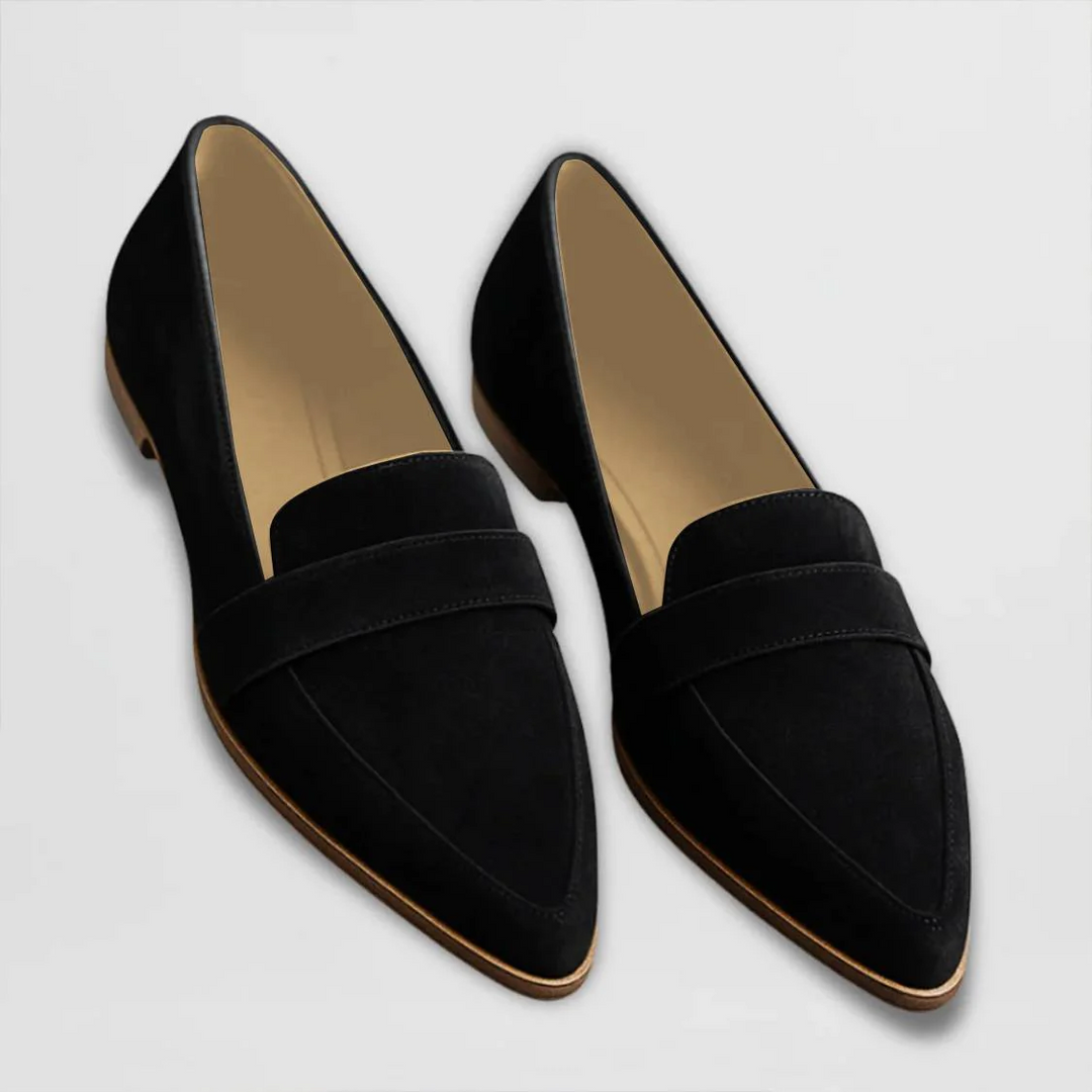 Modern women's pointed-toe loafers, versatile slip-on flats for office and casual elegance.