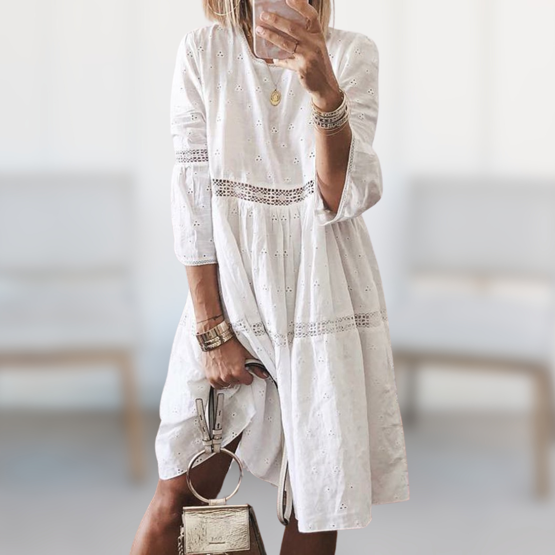 Versatile yellow women's elegant summer dress, a comfortable flowy sundress perfect for casual or vacation wear.