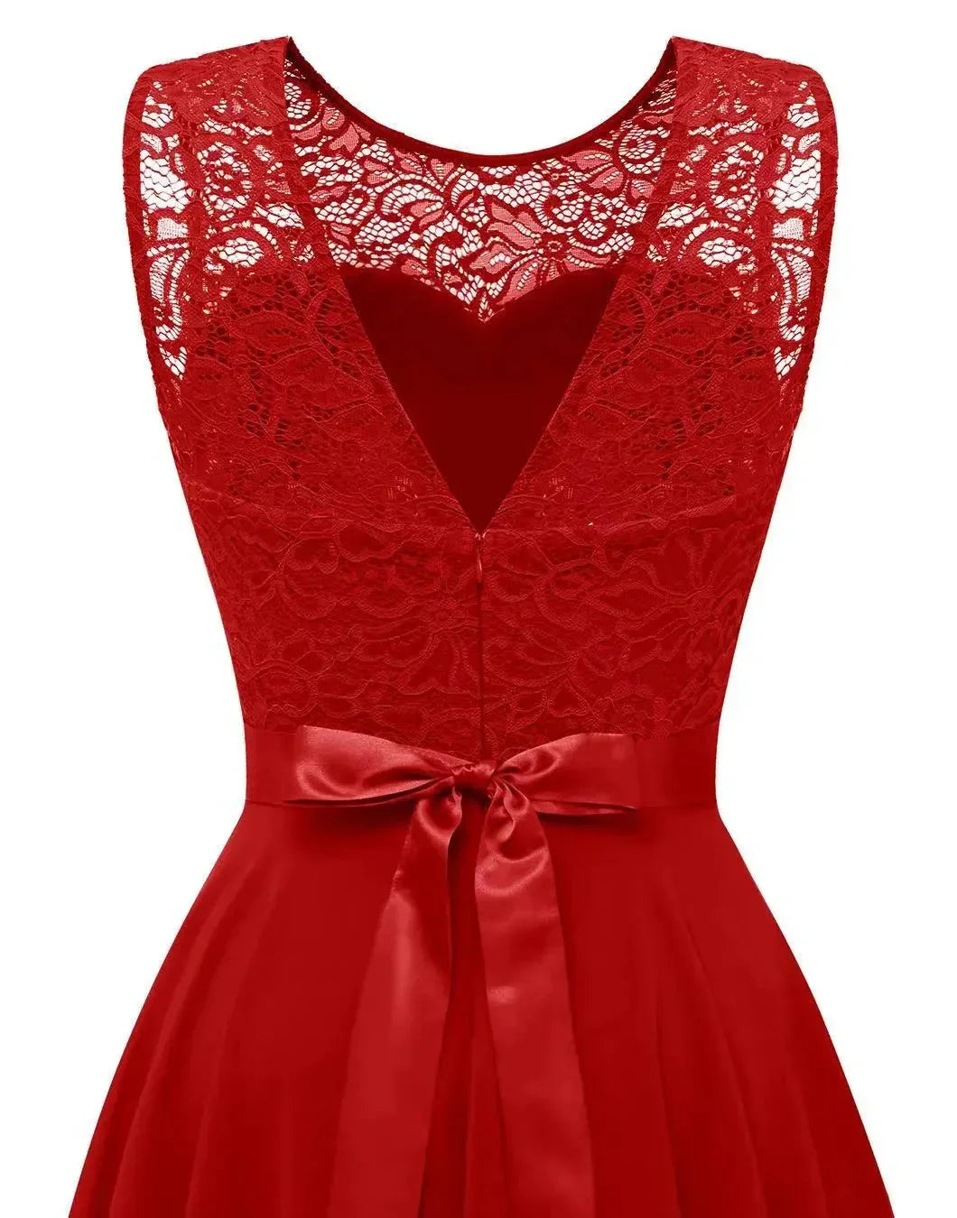 Sleeveless women's evening gown with an elegant asymmetrical high-low hem for formal events.