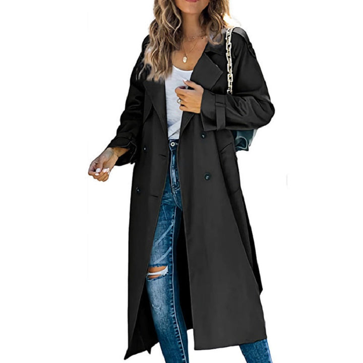 Stylish women's slim fit trenchcoat, a versatile outerwear jacket blending classic design with modern elegance.