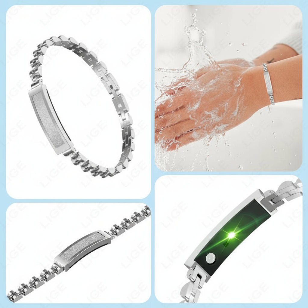 Sleek women's smart bracelet, elegant fitness tracker, activity monitor, and fashion accessory.