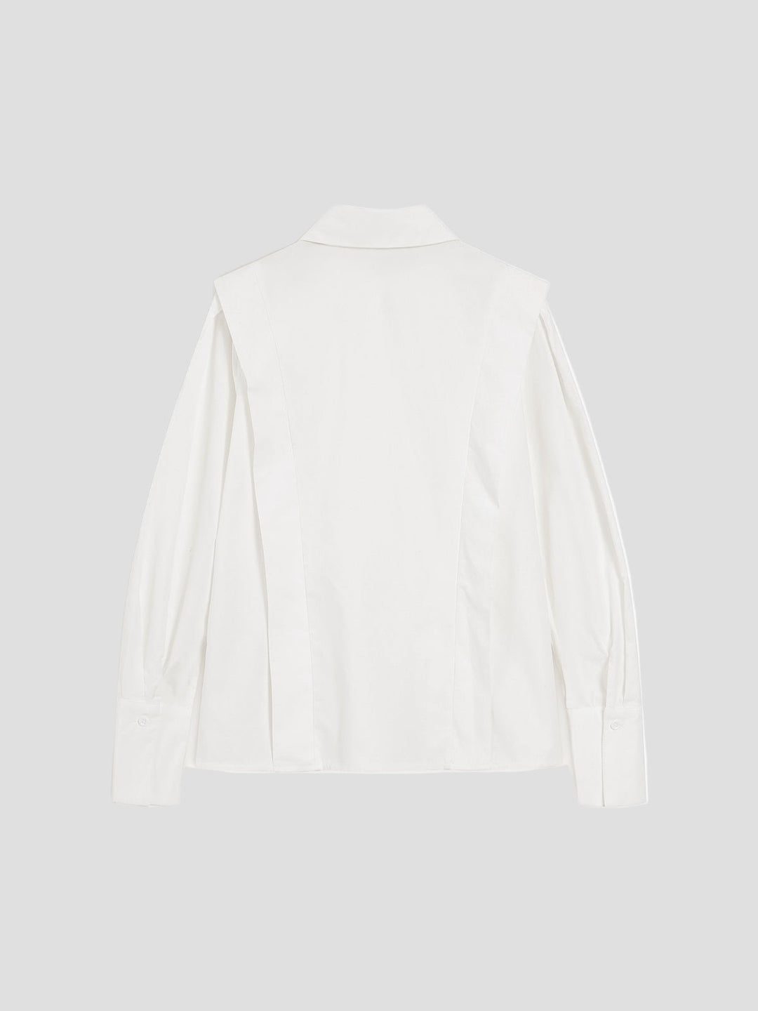 Sophisticated women's square neck blouse. Elegant long sleeve button down shirt, perfect for office or fashion wear.