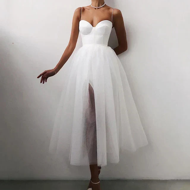 Beautiful women's strapless evening dress. A chic formal gown for any special occasion or party.