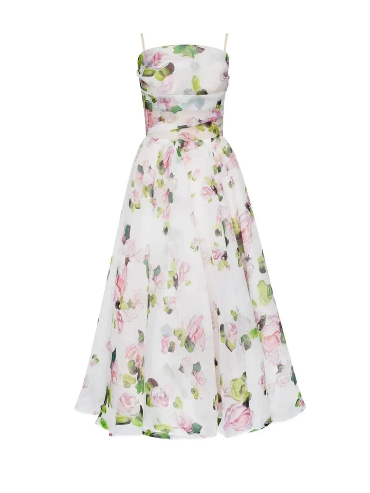 Sophisticated women's strapless floral cocktail dress. An elegant choice for any special occasion or party.