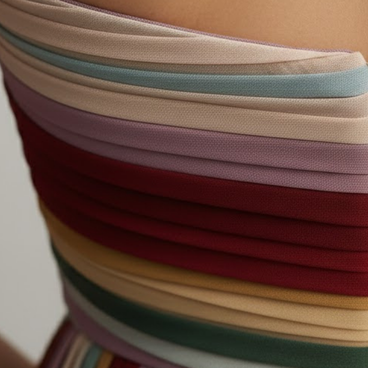 Beautiful women's strapless pleated midi dress, versatile for summer, parties, or as a chic wedding guest outfit.