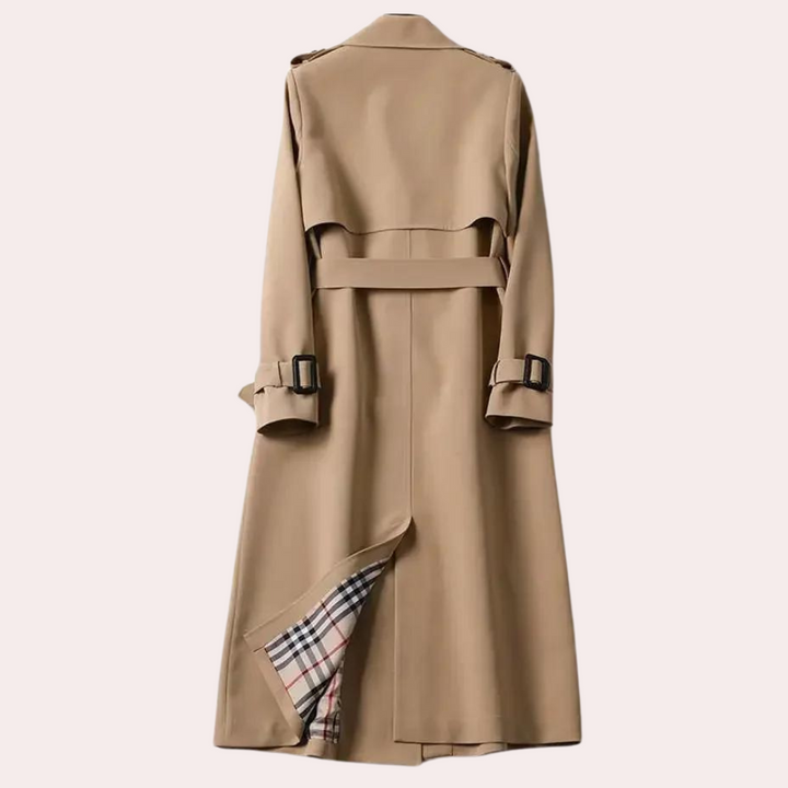 Versatile women's long coat, tailored for an elegant silhouette. Chic outerwear for fall fashion & winter style.