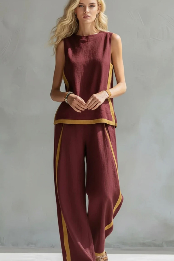 Elegant women's two-piece co-ord set, a must-have stylish matching summer outfit for versatile fashion.