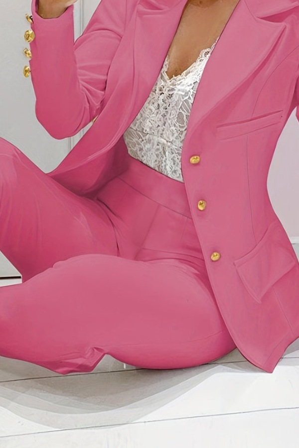 Professional elegant women's suit set, a chic blazer and pant combo for versatile style.