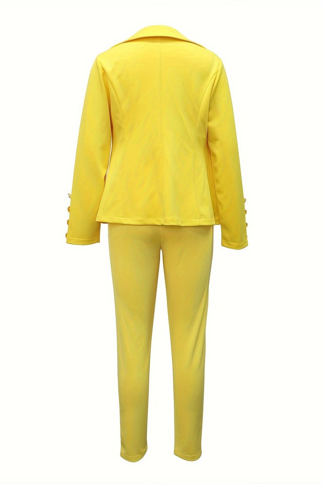 Professional tailored women's suit set: a chic two-piece blazer and trousers for modern workwear.