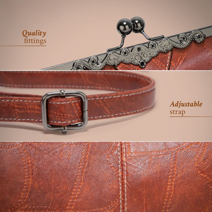 Premium vintage leather women's shoulder bag. Elegant design and durable, a timeless fashion accessory.