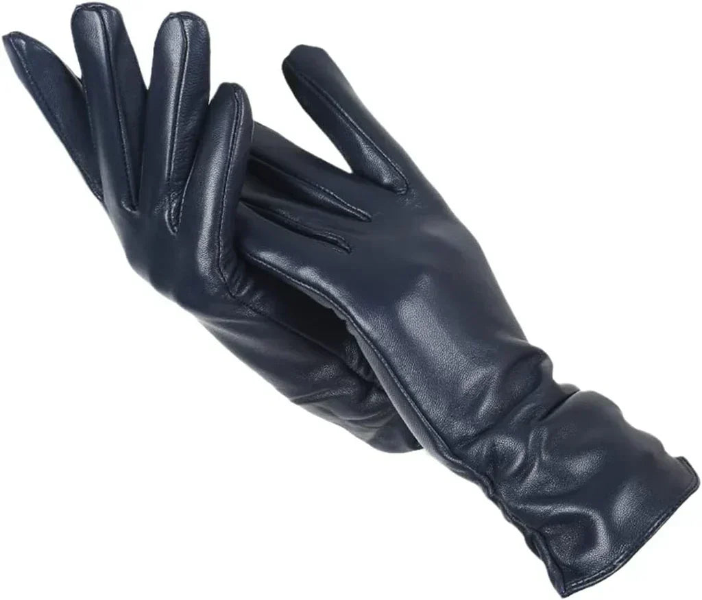 Elegant women's warm winter gloves, stylish handwear for cold weather fashion.