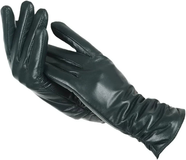 Sophisticated women's elegant winter gloves, offering luxurious warmth for chilly weather.