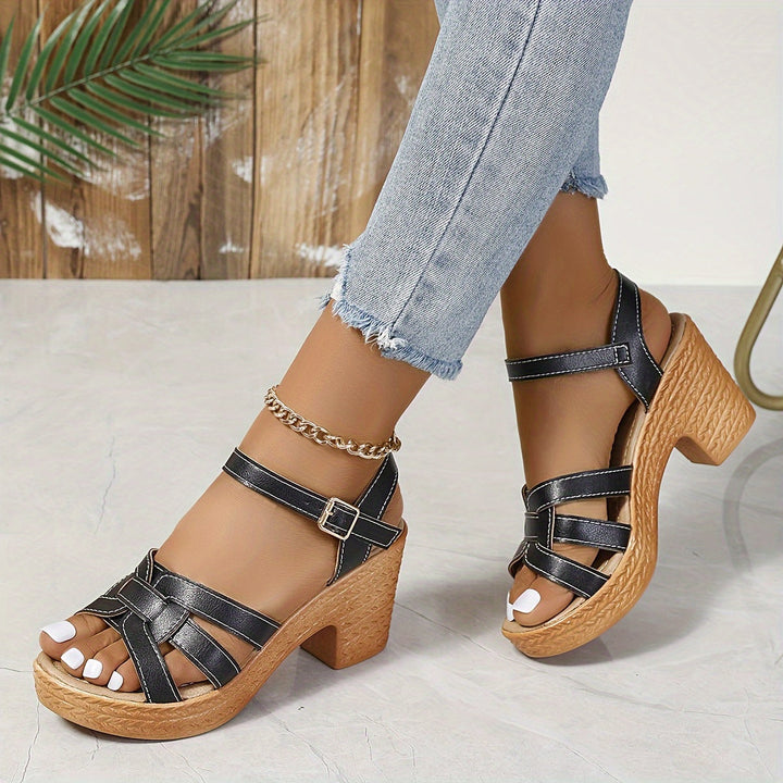 Elegant women's wedge sandals, comfortable & stylish summer footwear.