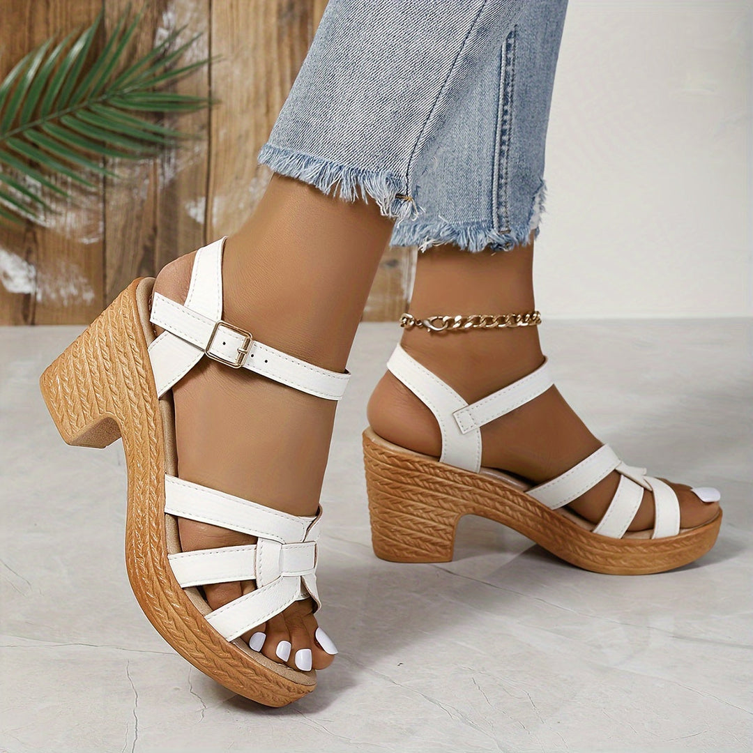 Elegant women's summer wedge sandals, stylish & everyday comfort.
