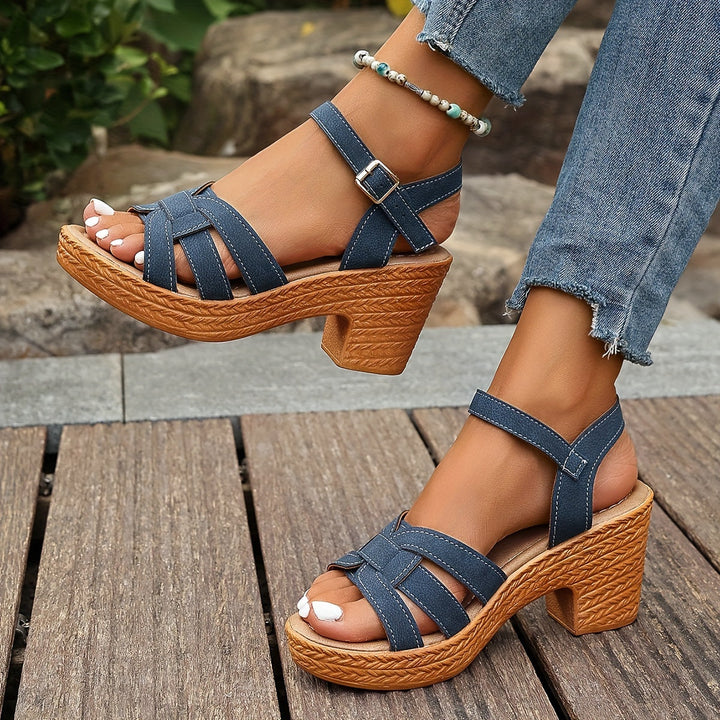 Everyday elegant wedge sandals, comfortable women's footwear choice.
