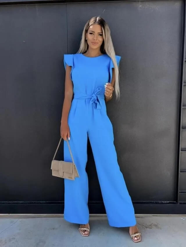 Elegant women's wide leg jumpsuit, a comfortable and stylish option for versatile occasions.