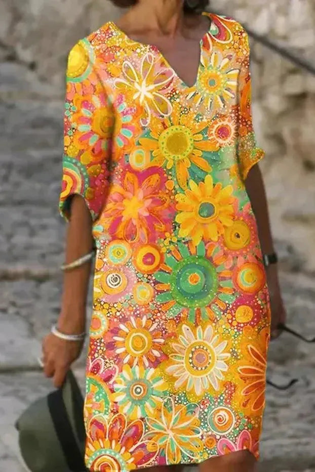 Comfortable pink A-line midi dress for women, a classic style everyday dress for elegant fashion.