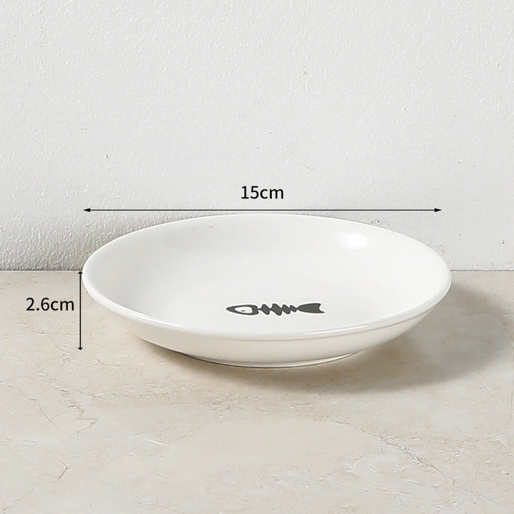 Healthy feeding solution: anti-slip elevated ceramic cat bowls for food and water