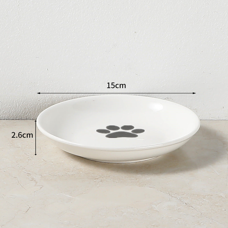 Modern elevated pet food and water station, ceramic bowls, anti-slip for neat feeding