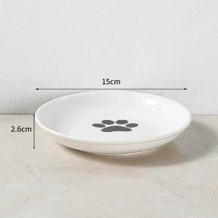 Modern elevated pet food and water station, ceramic bowls, anti-slip for neat feeding