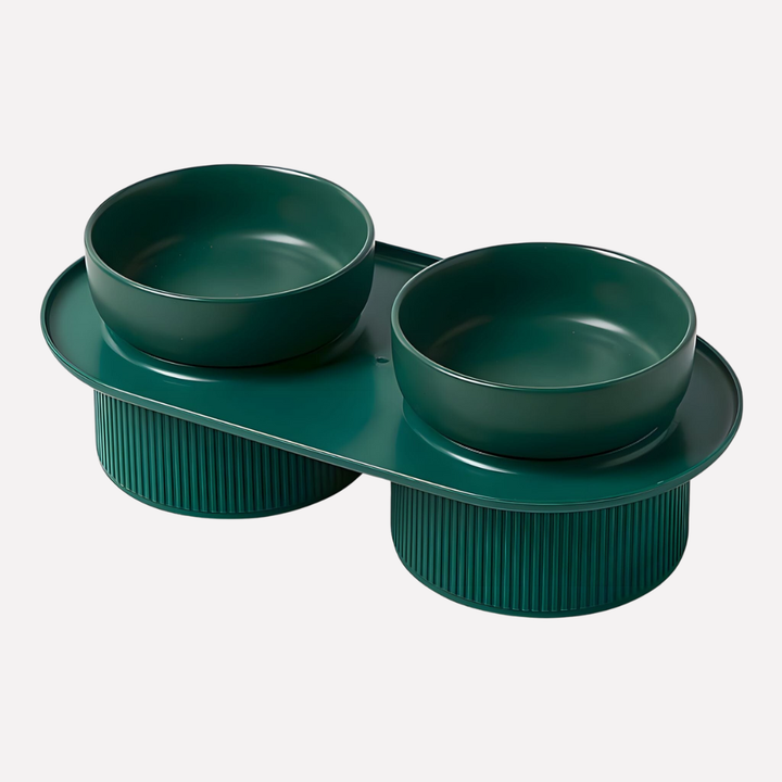 New4 elevated dog bowl made of ceramic, designed for neck support, a stylish pet feeding solution.