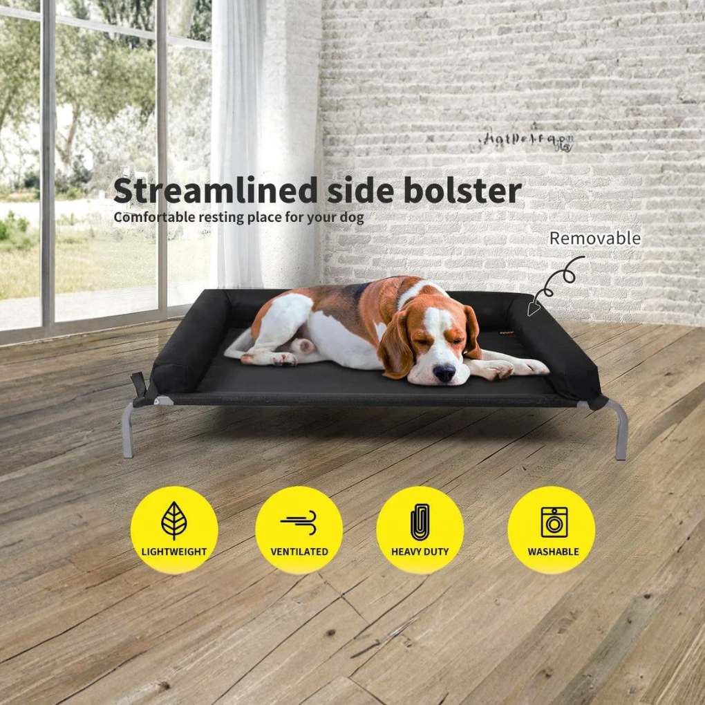 Breathable dog bed, elevated for ultimate pet comfort and cooling
