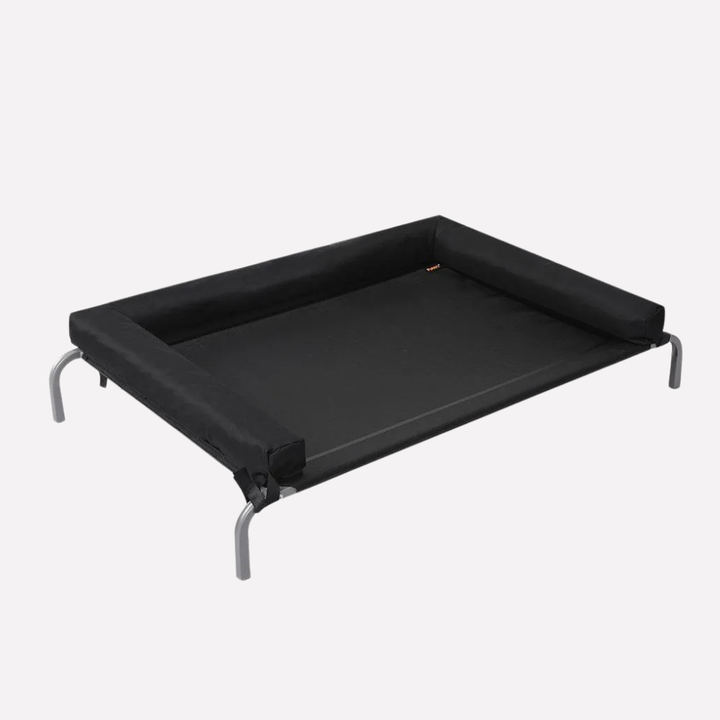 Dog accessories: elevated cooling pet hammock bed, durable outdoor solution