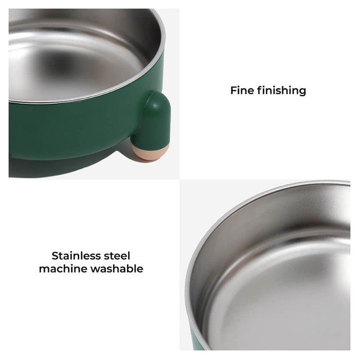 Ergonomic elevated pet bowl, a modern dog feeder with sturdy tetrapod base for all pets