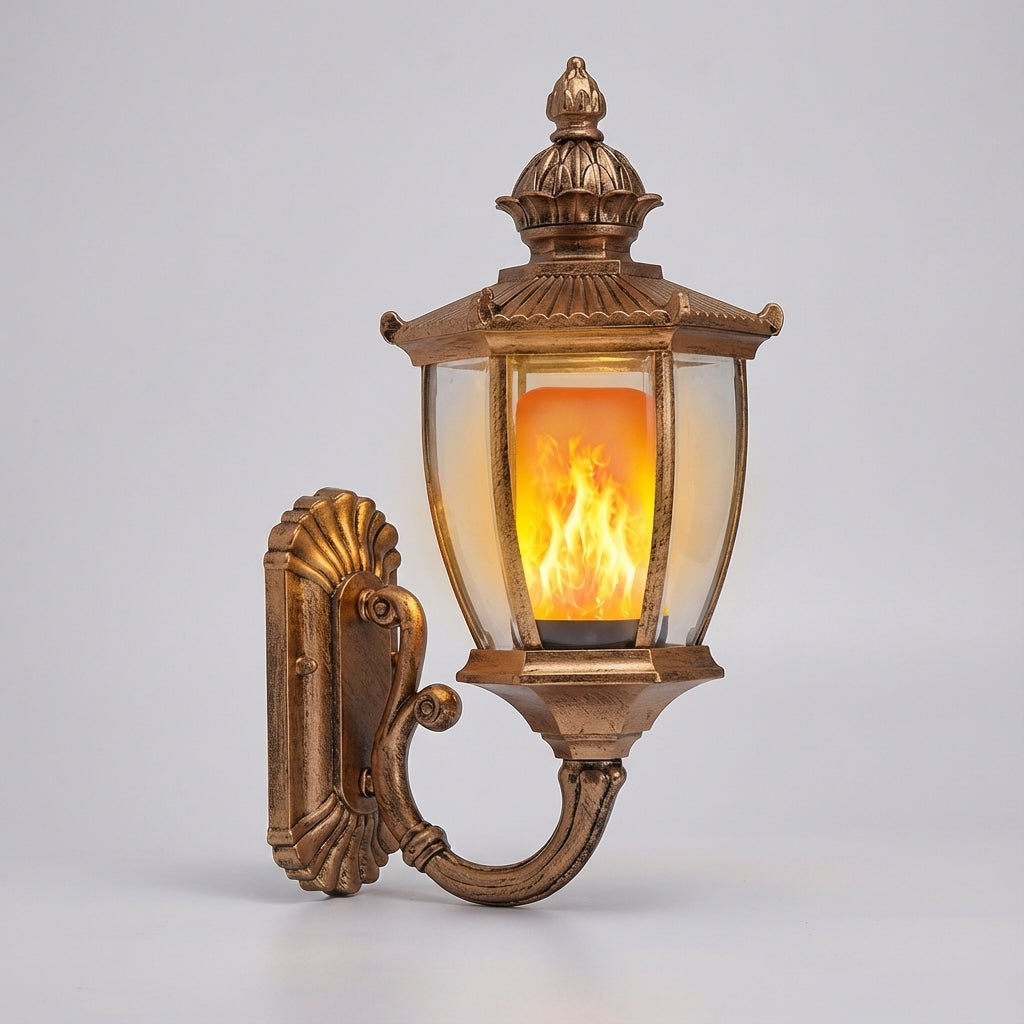 Realistic Emberelle LED flame effect bulb. Multi-mode flickering light for enchanting home ambiance & decor.