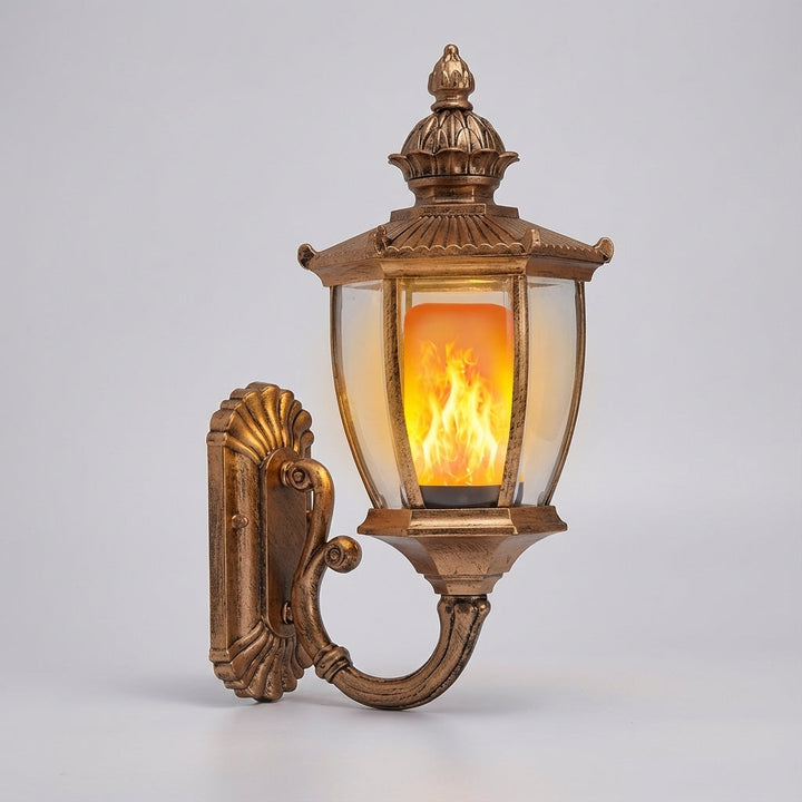Realistic Emberelle LED flame effect bulb. Multi-mode flickering light for enchanting home ambiance & decor.