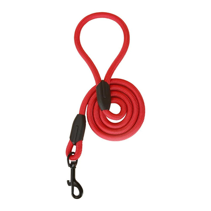 Ergonomic training lead for dogs, featuring a robust clip and a comfort-grip handle for stability