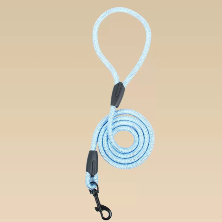Red ergonomic dog leash, a durable accessory for pet training and controlled outdoor adventuring