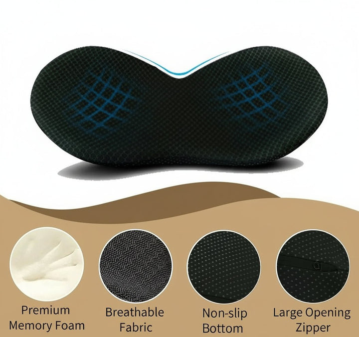 Enhance driving comfort with this ergonomic memory foam car cushion for sciatica & back pain.