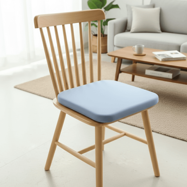 Ergonomic memory foam seat cushion for back & tailbone relief, ideal for office chairs & cars.