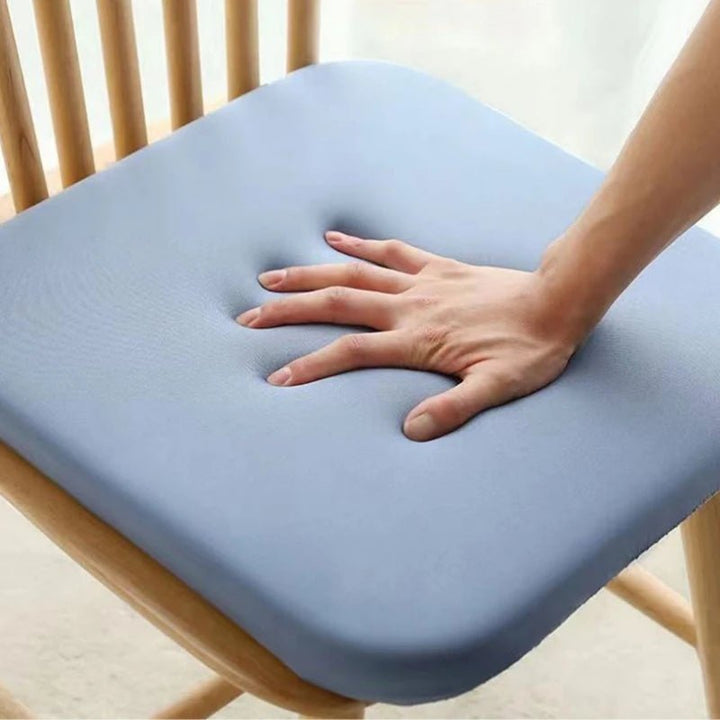 High-density memory foam orthopedic seat cushion, designed for spinal alignment & pressure relief.