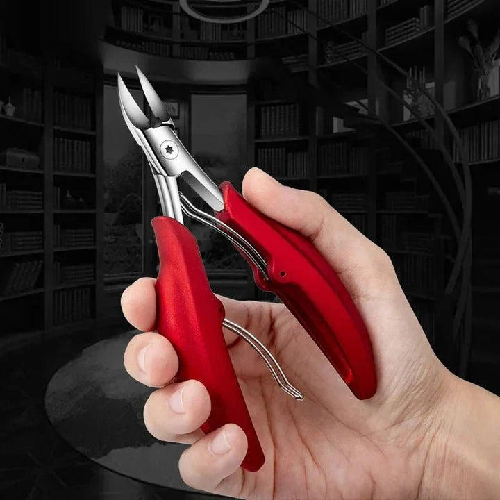 Precision toenail clippers for thick, ingrown nails. Ergonomic design for easy foot care.