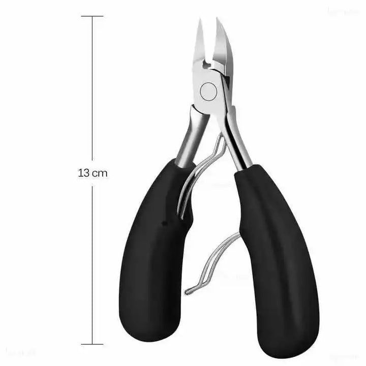 Specialized ingrown toenail scissors, ergonomic for thick nails. Professional foot care beauty tool.