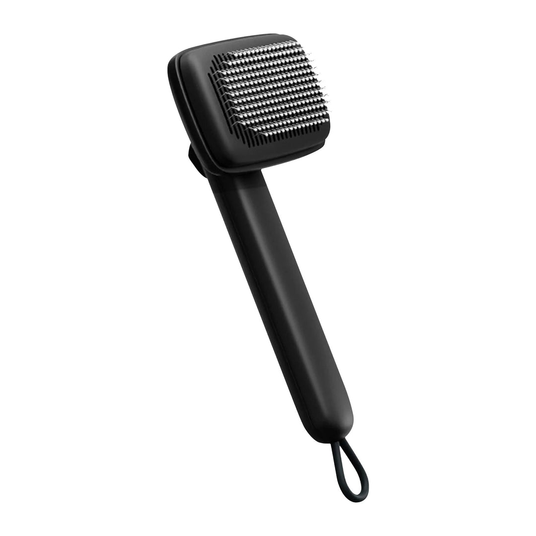 Ergonomic pet grooming brush for cats & dogs, self-cleaning for easy hair removal and pet care
