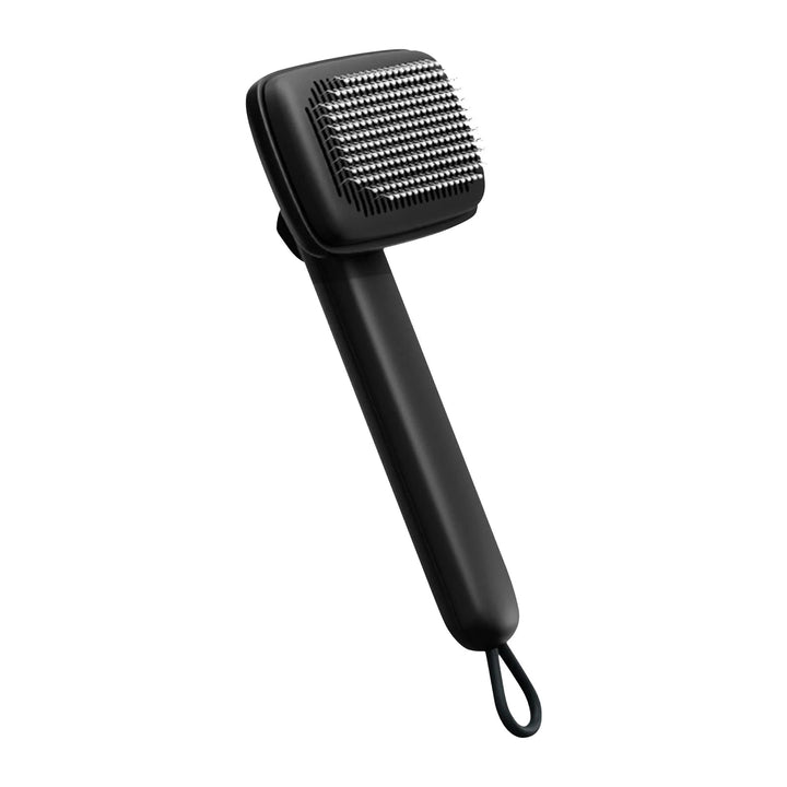 Ergonomic pet grooming brush for cats & dogs, self-cleaning for easy hair removal and pet care