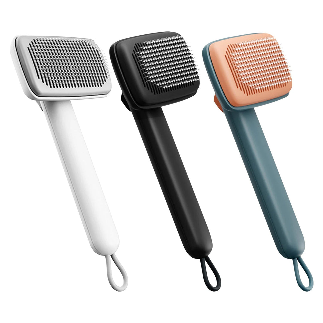 Unisex ergonomic pet brush, a grooming tool for effective hair removal on both cats and dogs