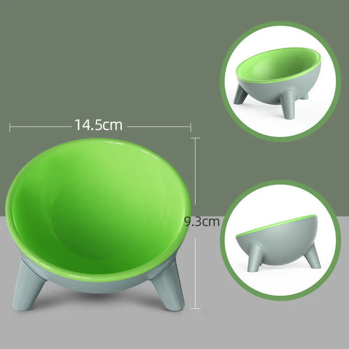 White ergonomic dog food bowl, elevated for better posture, durable pet supplies for daily use
