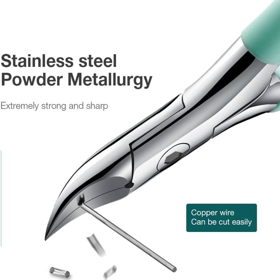 Easy-grip ergonomic toenail clipper for seniors, ideal for precise nail care and foot health.