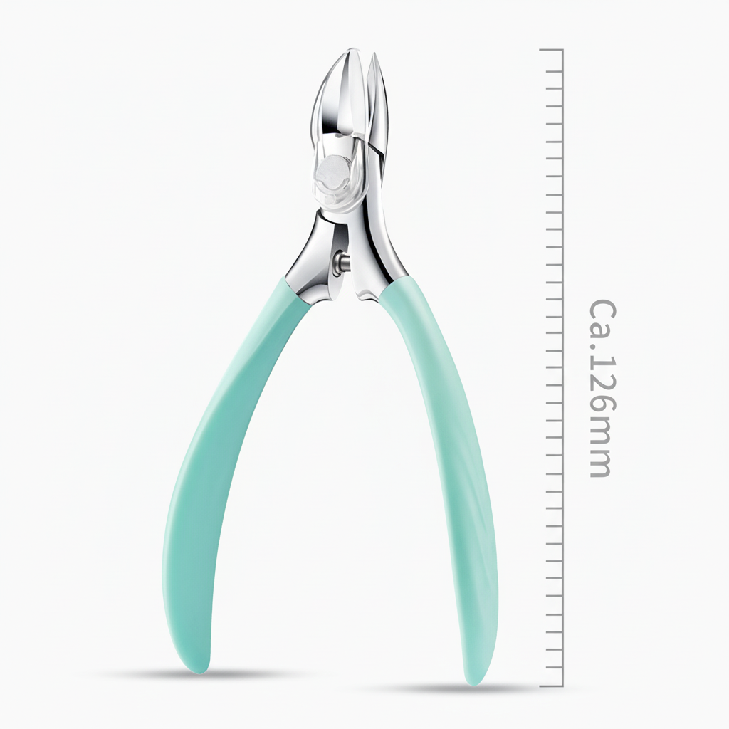 Ergonomic toenail clipper for seniors, a precise tool for thick, ingrown nails, promoting foot health.