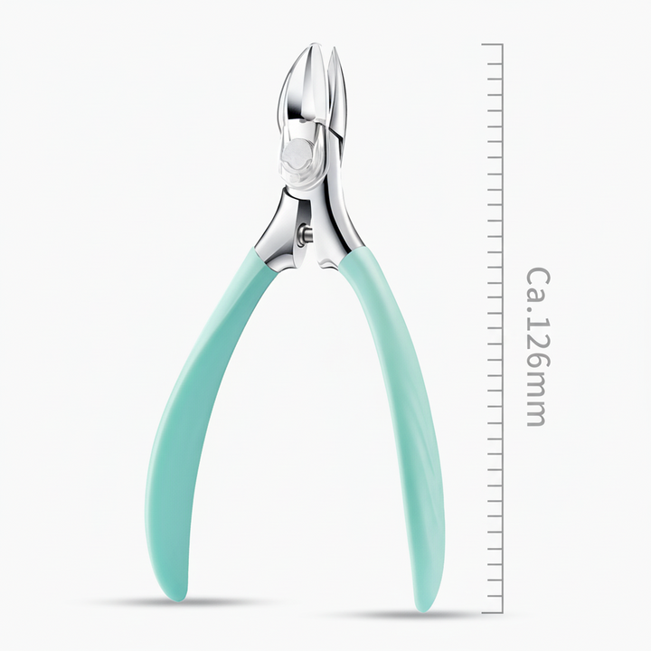 Ergonomic toenail clipper for seniors, a precise tool for thick, ingrown nails, promoting foot health.