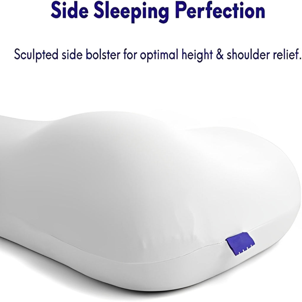 Ergonomic U-shaped travel pillow for superior neck support & comfort, perfect for airplane or road trip travel.