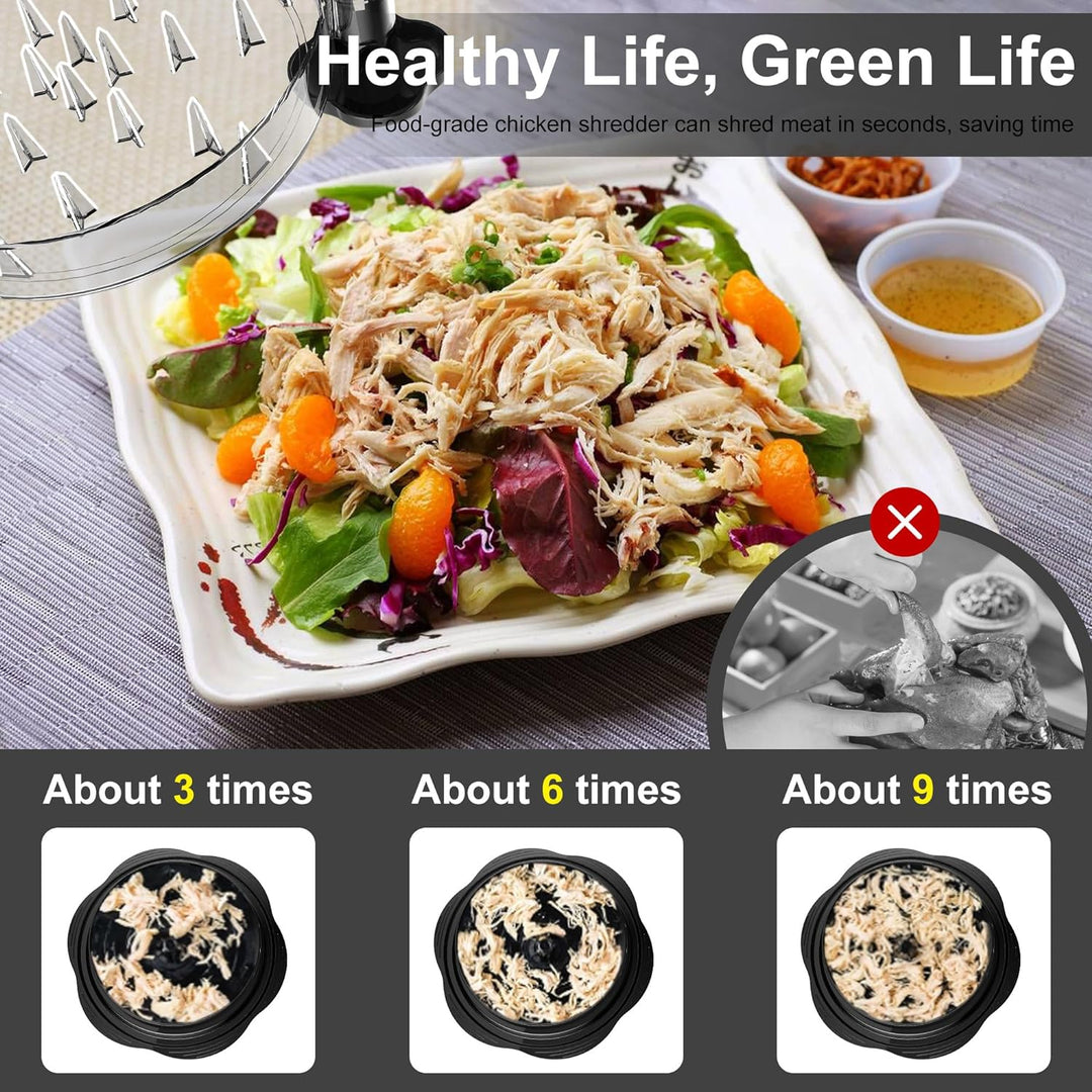 Ergonomic ErgoShredder, a comfortable chicken & meat shredding tool for easy kitchen meal prep.