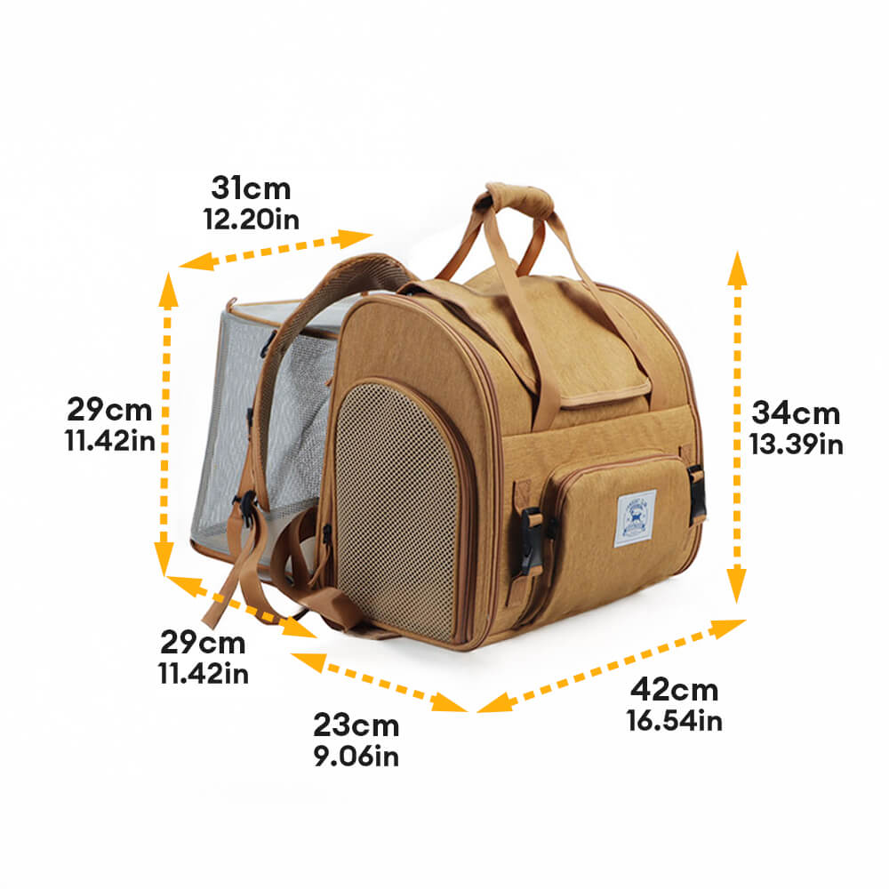 Versatile pet travel bag for cats & small dogs, folded flat for easy storage, perfect for travel accessories