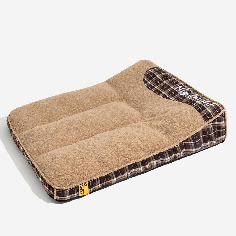 Extra-large rectangle dog bed, teddy fleece, washable for hygiene and pet comfort